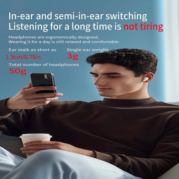 Dual Couple Earbuds with Charging Case & LED Display. Touch Control, Noise Isolation, Wide Compatibility for Phones, Tablets & PCs