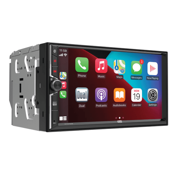 Dual Electronics DCA73W 7" Double DIN Car Stereo, Wireless Apple CarPlay Android Auto