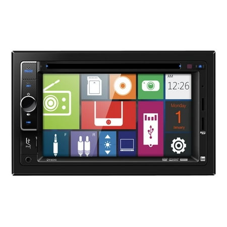 Dual DV604i - DVD receiver - display - 6.2" - touch screen - in-dash unit - Double-DIN - 60 Watts x 4