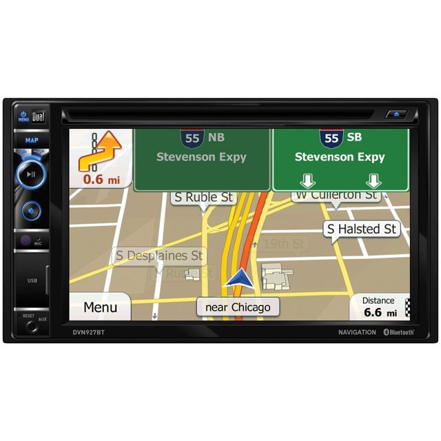 Dual DVN927BT 6.2" DoubleDIN InDash Navigation DVD Receiver with