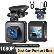 Dual Dash Cam for Cars, 1080P Full HD Dash Camera Front and Rear, G-Sensor Dashcam, Night Vision, 24H Parking Mode, Loop Recording, Support 256GB Max