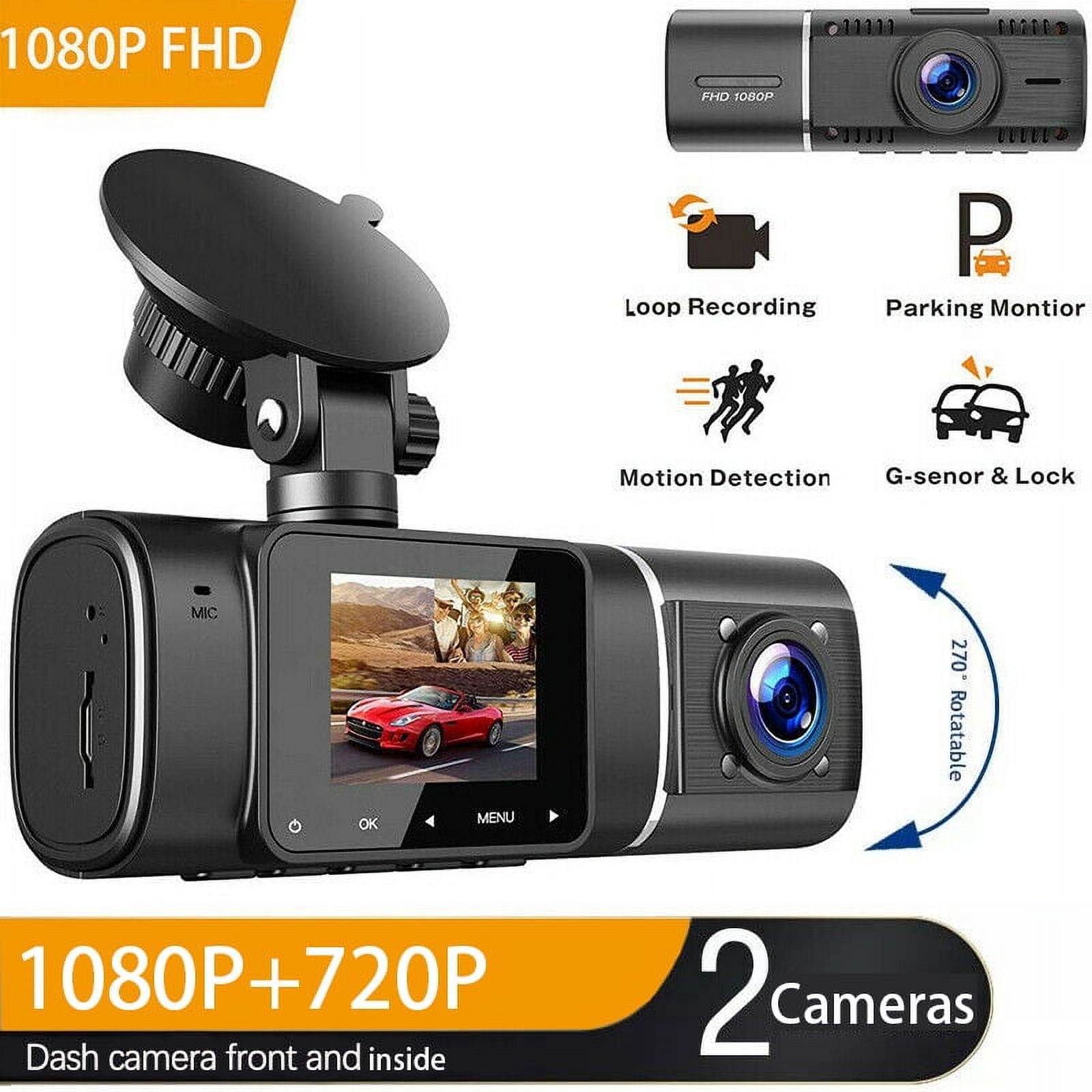 Uber Dual 1080P FHD Built-in GPS Wi-Fi Dash Cam, Front and Inside Car  Camera Recorder with Infrared Night Vision, Sony Sensor, Supercapacitor, 4  IR LEDsG-Sensor, Parking Mode, Loop Recording (D30) 