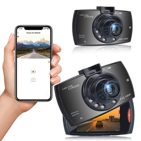 Dual Dash Cam with Ultra-Wide Angle Lens, 3" LCD Screen,1080P Camera, 16GB SD Card, 0.9 oz