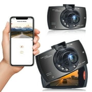 Dual Dash Cam with Ultra-Wide Angle Lens, 3 LCD Screen,1080P Camera, 16GB SD Card, 0.9 oz