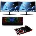 thumbnail image 1 of Dual Deco Gear 27" 2560x1440 Color Accurate VA Curved Monitor, 99% sRGB, 144Hz Refresh Rate and Bonus Deco Gear Mechanical Gaming Keyboard - Anti-Ghosting + Bonus Deco Gear Extended Gaming Mouse Pad, 1 of 6