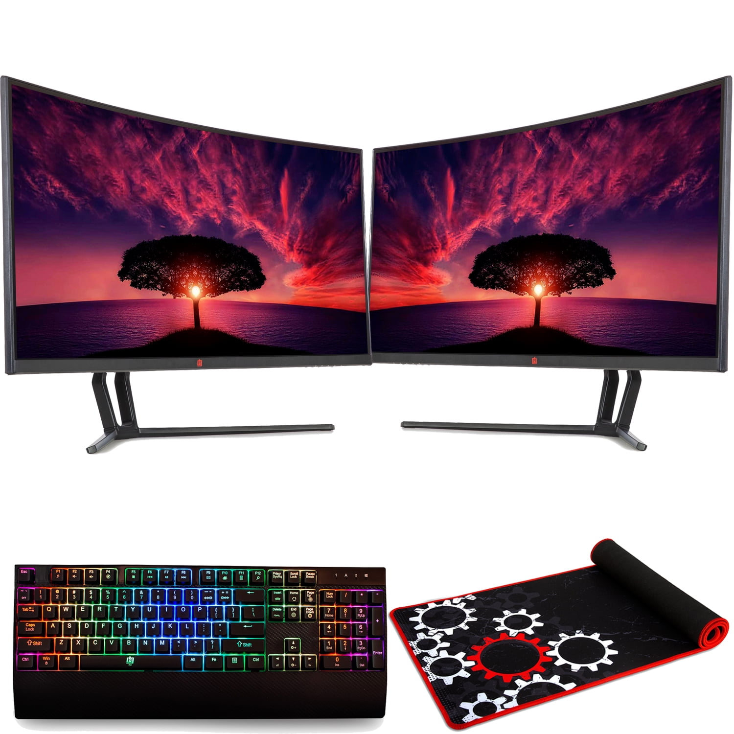 Dual Deco Gear 35" Curved Ultrawide LED Gaming Monitor Full HD Display