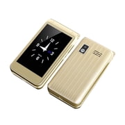 Ldyso M9 32MB Flip Cellphone with Charger, Golden