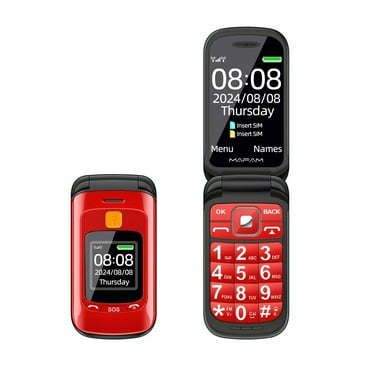 Dual Display Senior Mobile Phone Unlocked - Red