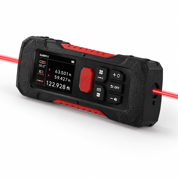 Dual Distance Measurement Tool with Angle Sensor, 2mm Precision, Up to 80m Range