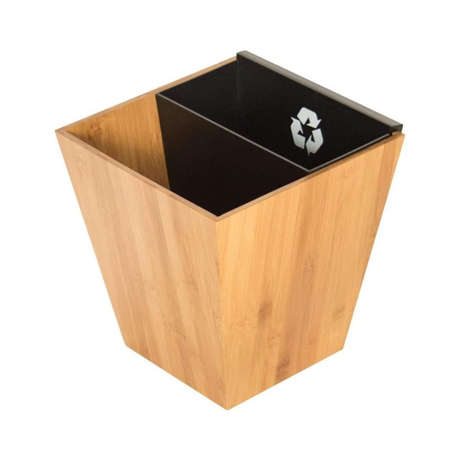 Dual Divided Trash Can with Removable Inner Bin for Separating Trash