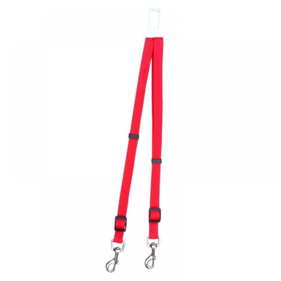 Dual Dog Leash Car Seat Belt Double Pet Leashes Adjustable Tethers Leads Vehicle Seat Belt Travel Rope