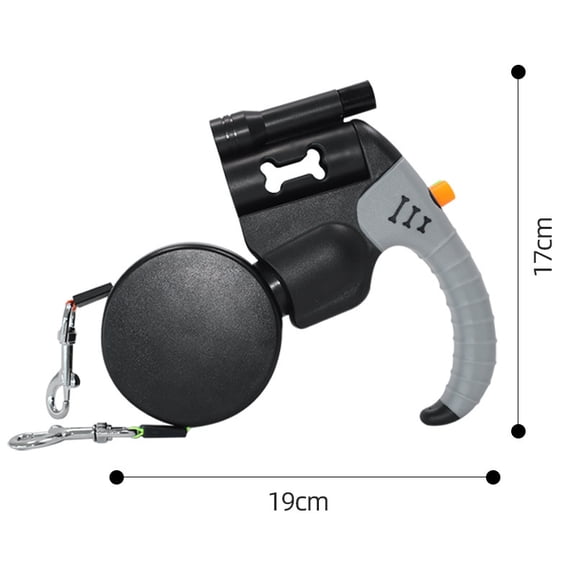 Dual Dog Retractable Leash, 2-in-1 Automatic Extendable Pet Leash with LED Light, 360° Tangle-Free Design for Two Dogs, Suitable for Small to Medium Breeds
