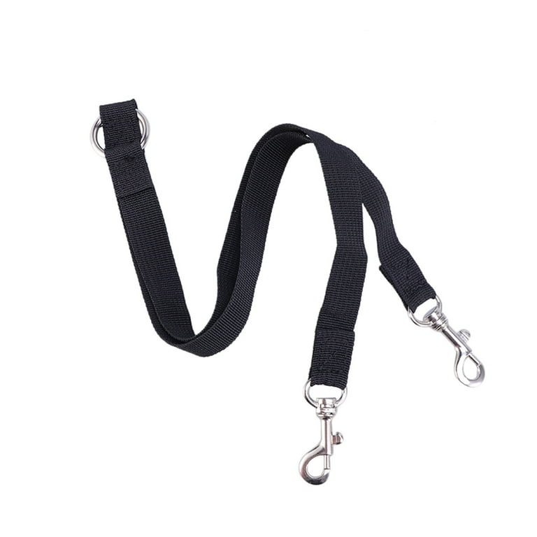 Dual Double Dog Leash Coupler No Durable Suits All Dog Walker and Trainer Leash Adjustable Splitter Lead Black
