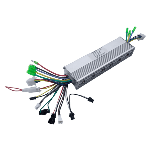 Dual Drive Controller Electric Bike Brushless Motor Controller DC Electric Intelligent Motor Controller 24V/36V/48V 350W,1 x Dual Drive Controller,Silver