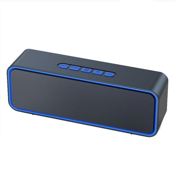 Dual-Driver Portable Bluetooth Speaker, Enhanced Bass, RGB Light,Multi-Mode for Home