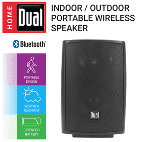 Dual Electronics AMDBTS4SP Wireless Portable Bluetooth Speaker | Expansive Stereo Sound | 15-Hour Playtime | IPX4 | Up to 100ft of Wireless Connectivity Range | Single Bluetooth Speaker