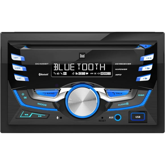 Dual Electronics DC426BT Multimedia 3.7 inch LCD Display Double DIN Car Stereo with Bluetooth & Built- in CD/MP3 Player