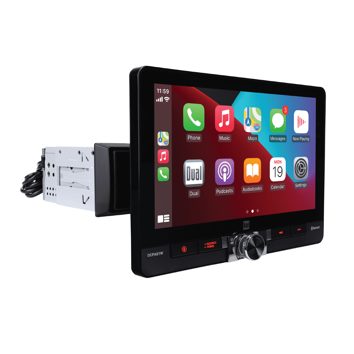 Dual Electronics DCPA81W 8 inch Single Double DIN Touchscreen