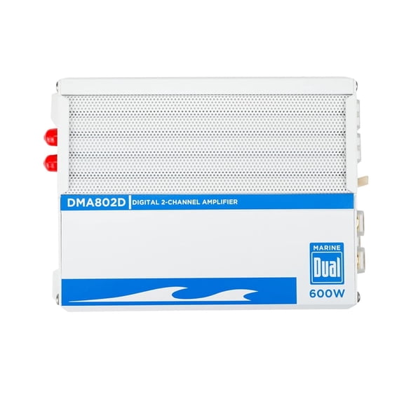 Dual Electronics DMA802D Class-D 2-Channel 600 Watts Max Powered Marine MOSFET Amplifier