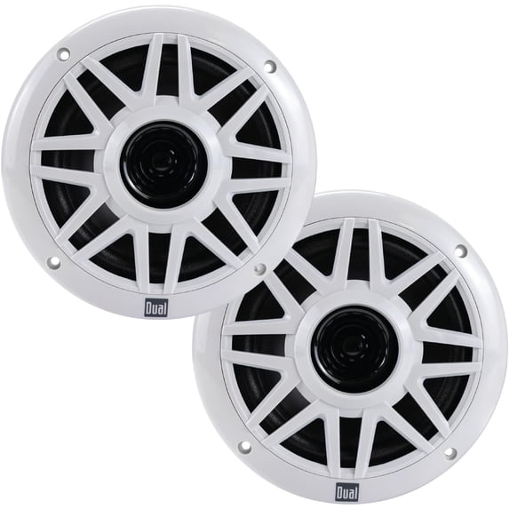 Dual Electronics DMP623 6.5 Inch Weather-Resistant Dual Cone High Performance Marine Speakers, 2 Pack, New