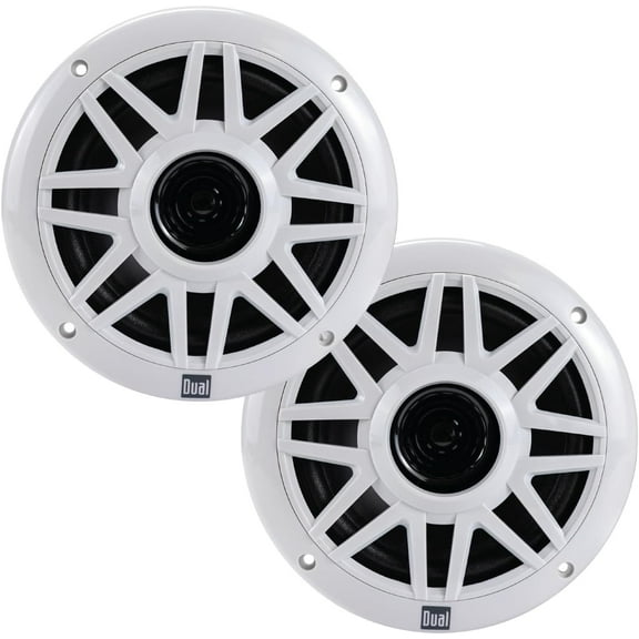 Dual Electronics DMP623 6.5 Inch Weather-Resistant Dual Cone High Performance Marine Speakers, 2 Pack, New