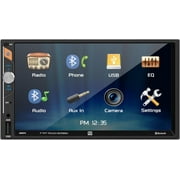 Dual Electronics DMR74 7-inch LED Digital Media Touch Screen Double DIN Car Stereo Radio | Push to Talk Assistant | Backup Camera Input | Bluetooth | USB Playback and Charge | No CD/DVD
