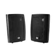 Dual Electronics LU43PB 4 inch 3-Way High Performance Outdoor Speakers, Sold in Pairs, Black, New