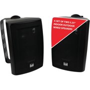 Dual Electronics LU53PB 5.25 inch 3-Way High Performance Outdoor Speakers Sold in Pairs, Black, New
