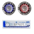 thumbnail image 1 of Dual Electronics MXD13 Marine Mechless Digital Media Bluetooth MP3 AUX USB AM/FM Radio Boat Stereo Receiver, 2x 6.5" 300 Watt Peak Power Premium 2-Way Coaxial Titanium Speakers, 1 of 3