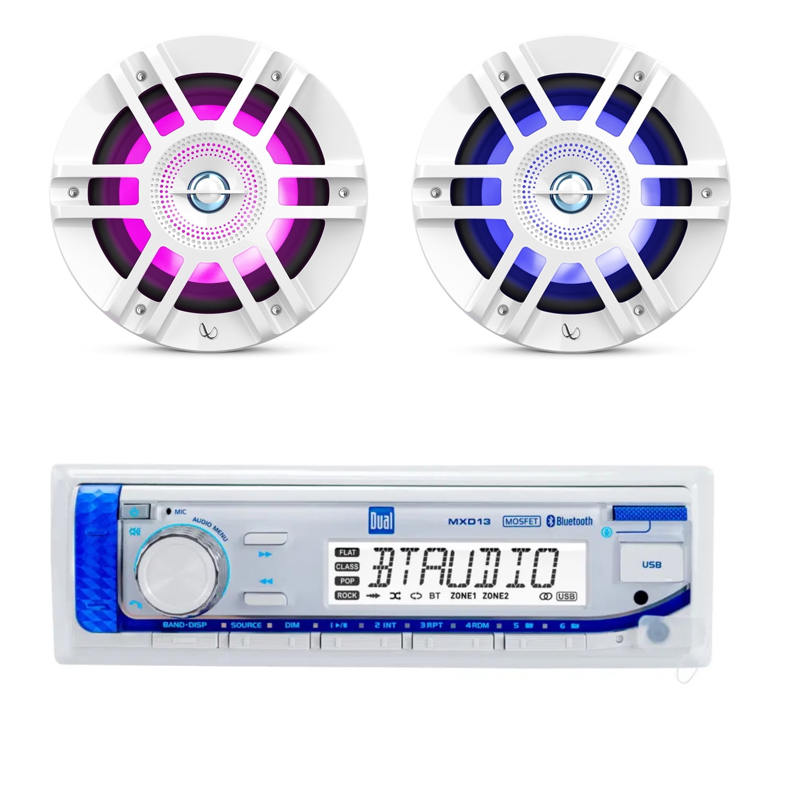 Dual Electronics MXD13 Marine Mechless Digital Media Bluetooth MP3 AUX ...