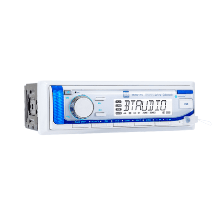 Dual Electronics MXD140 Marine Boat Radio, Bluetooth, Single DIN, AM/FM, White