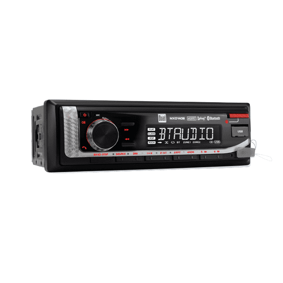 Dual Electronics MXD140B Marine Boat Radio, Bluetooth, Single DIN, AM/FM, Black