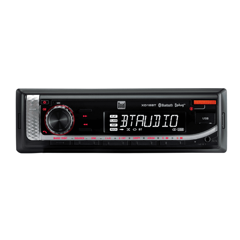 Dual Electronics XD18BT Single DIN Car Stereo Head Unit with