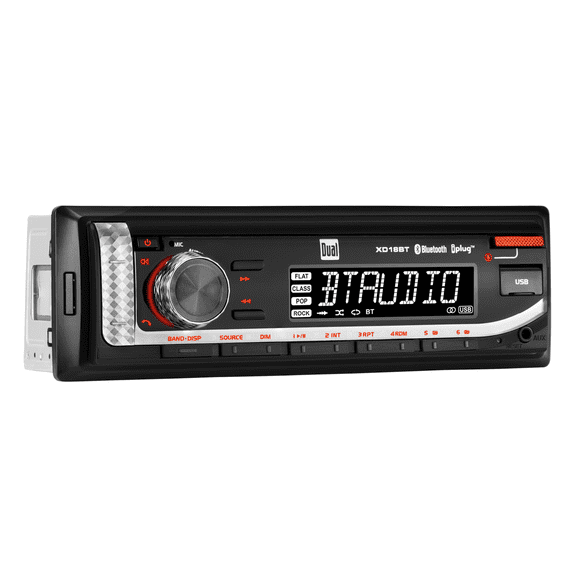Dual Electronics XD18BT Single DIN Car Stereo Head Unit with Bluetooth, USB, AM/FM/MP3, New