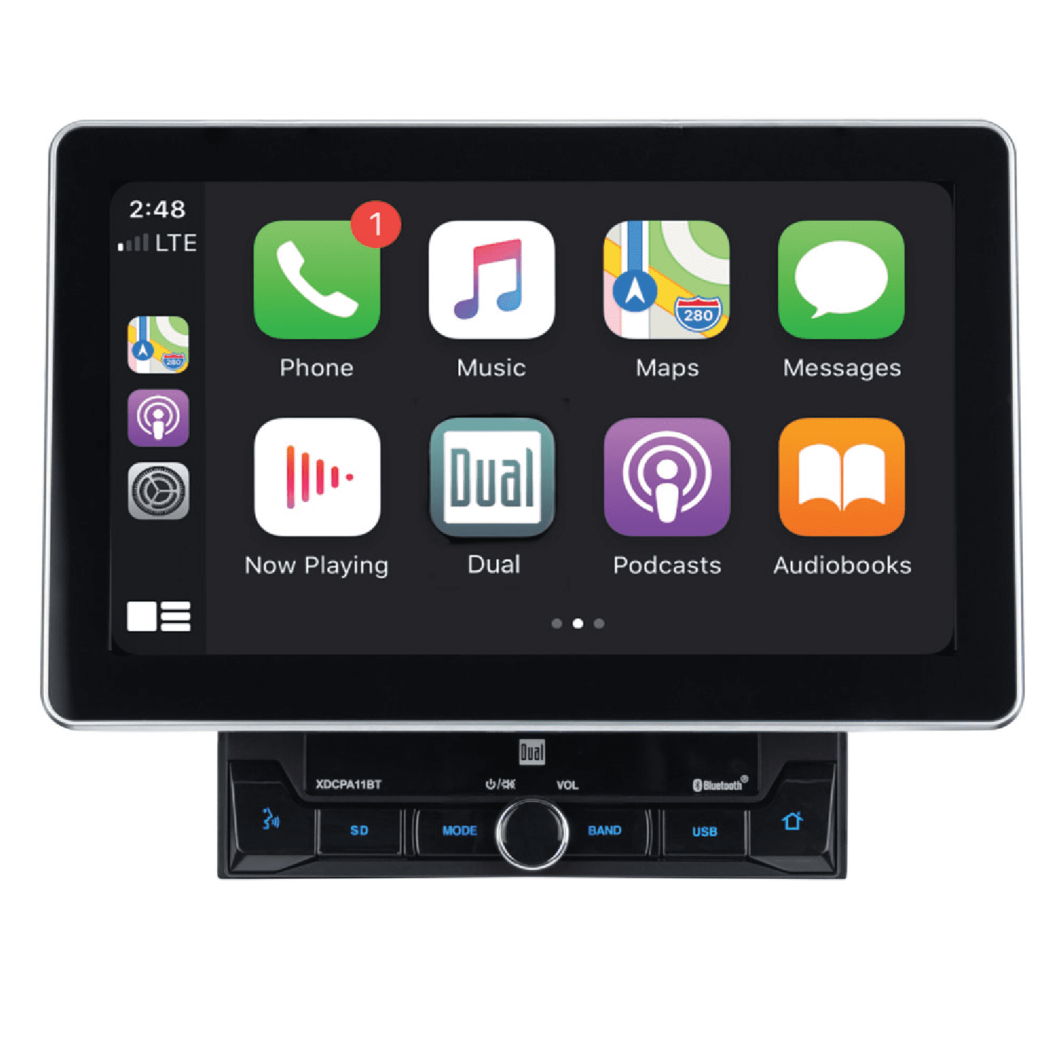 Dual Electronics XDCPA11BT 10.1 Inch, Car Stereo Head Unit, Double DIN  Certified Apple CarPlay Android Auto with Bluetooth