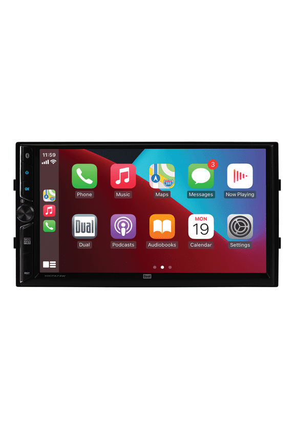 Electronics 7" Touchscreen Car Stereo Receiver with Wireless Apple CarPlay & Android Auto Double DIN, Bluetooth, USB XDCPA73W (New)