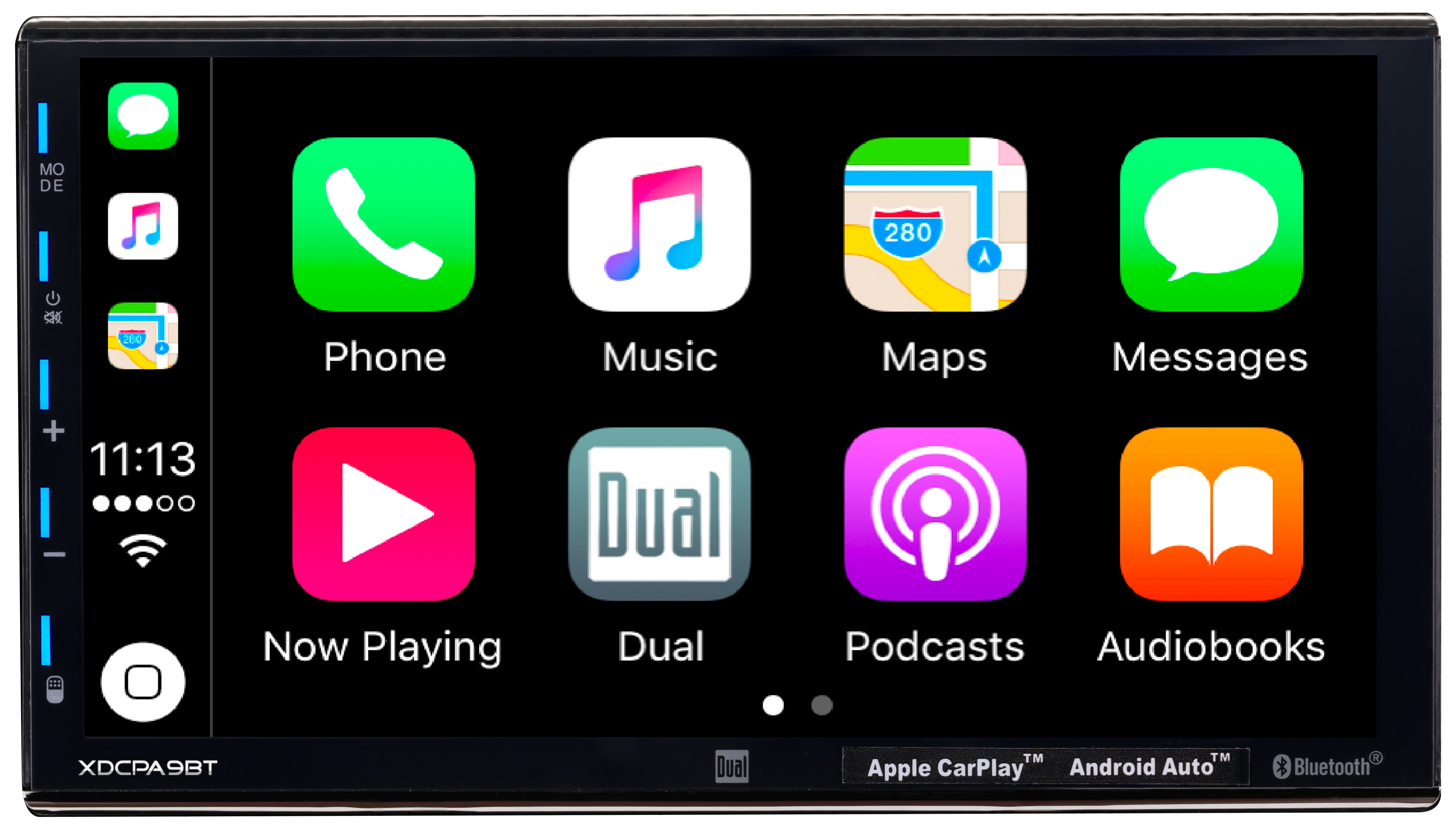 Knipperen voorstel Smelten Dual Electronics XDCPA9BT - 7" Double Din in-Dash Car Stereo with Apple  Carplay, Android Auto and Bluetooth - Walmart.com