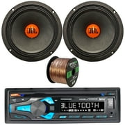 ثنائي الالكترونيات XDM290BT واحد DIN في اندفاعة CD لاعب بلوتوث MP3 AUX USB AM/FM راديو السيارة استقبال ستيريو مع 2 x JBL SHOCKWAVE150W65 6.5 300 W الذروة منتصف المدى مكبر الصوت مكبرات صوت السيارة + سلك