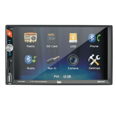 Dual Electronics 7" LED Touchscreen Car Stereo Receiver Double DIN, Bluetooth, USB XVM279BT (New)
