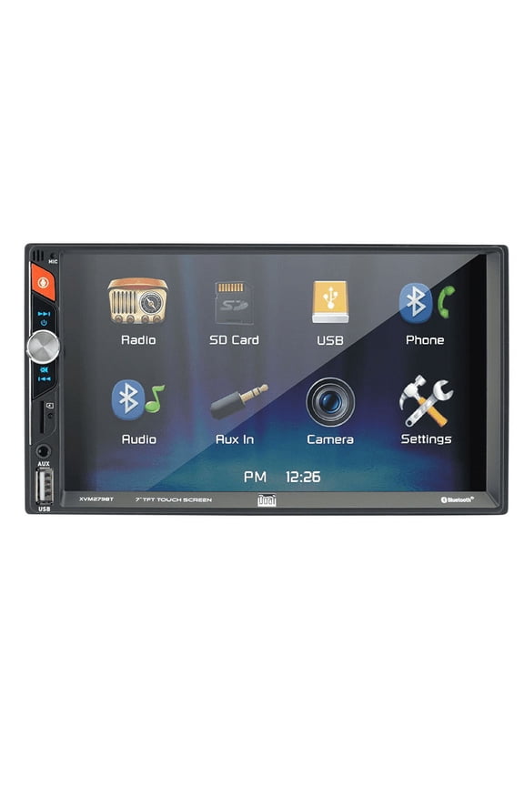 Electronics 7" LED Touchscreen Car Stereo Receiver Double DIN, Bluetooth, USB XVM279BT (New)