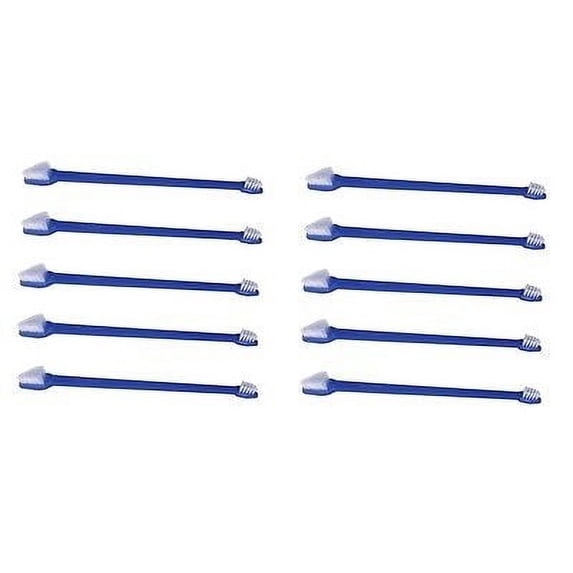 Dual End Dog Toothbrushes for Dogs Cat Pet Oral Dental Care Vet Shelter Bulk Too (10 Toothbrushes)