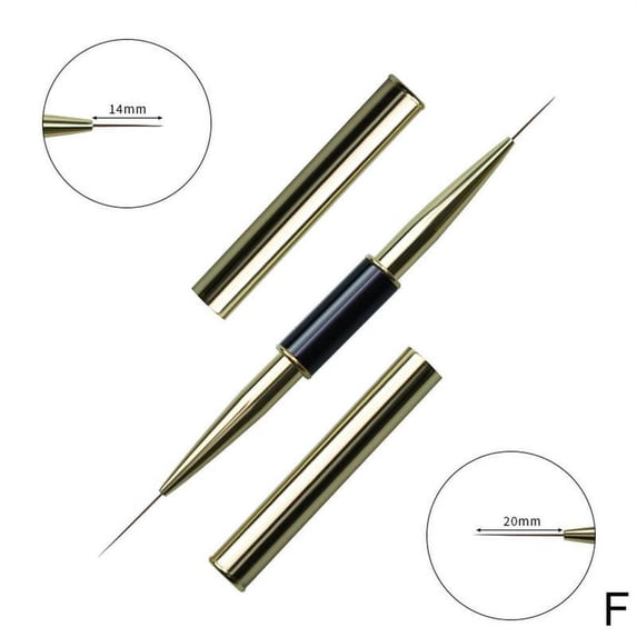 Dual End Nail Art Gel Acrylic Liner Drawing Rhinestone Design Brush O8F9