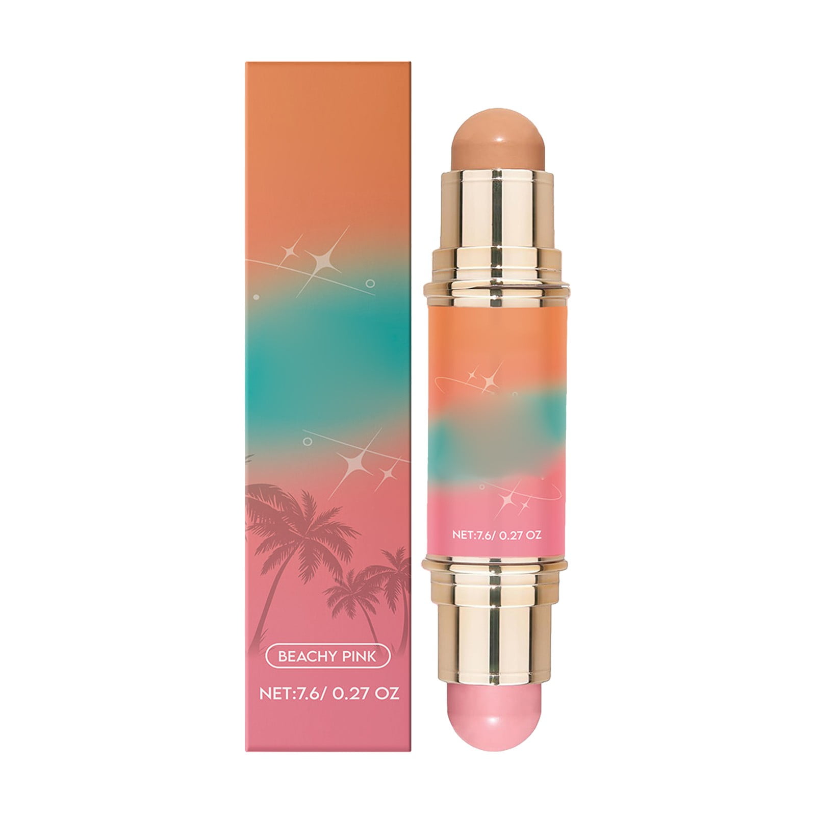 Dual-Ended Blush and Bronzer Stick – 2-in-1 Creamy Face Cheeks Contour ...