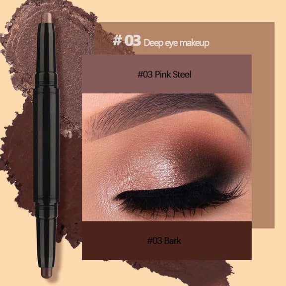 Dual-Ended Eye Shadow Sticks,Pearlescent Matte Dual Color Cream Eyeshadow Stick,Shimmer Highlighter Long Lasting Waterproof,Highly Pigmented Color
