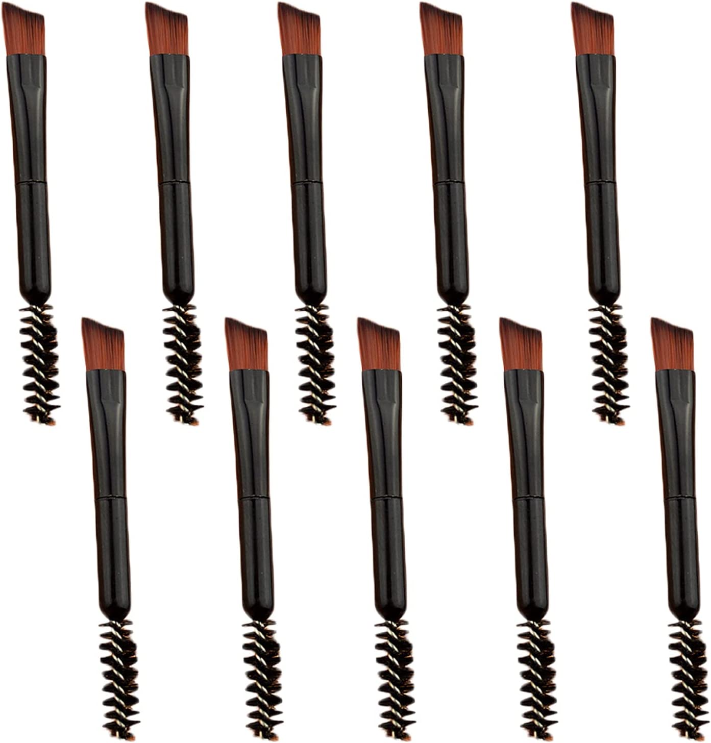 Dual Ended Eyebrow Brushes Portable Professional Plastic Spoolie Brush