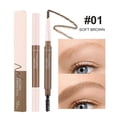 thumbnail image 1 of Dual-Ended Eyebrow Pencil, Eyebrow Contouring Pen, Extremely Fine, Waterproof Eyebrow Makeup, Richly Pigmented, Smooth-Gliding, Create Natural Hair-Like Gray Eyebrow Pencil, 1 of 5