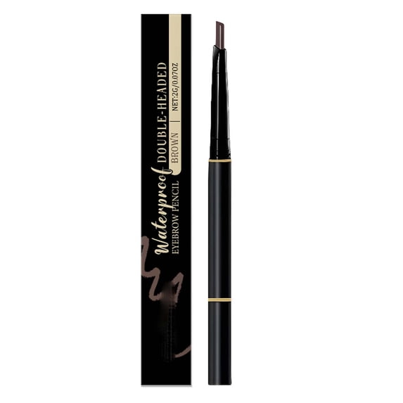 Dual-Ended Eyebrow Pencil, Precise Eye Brow Makeup Pen for Women, Eyebrow Contouring Pen, Create Natural Hair-Like Brown Eyebrow Pencil