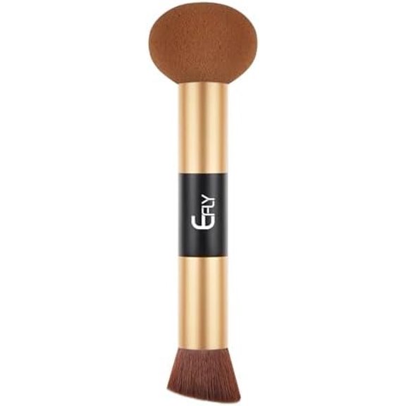 Dual-Ended Hair Makeup Brush - Precision Hairline With Sponge Tip For Seamless Blending - Root Up & Hair Contour