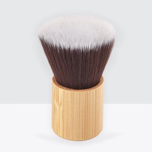 Dual-Ended Kabuki Makeup Brush Set, Synthetic Bristles for Liquid Cream Powder Foundation Blending Buffing