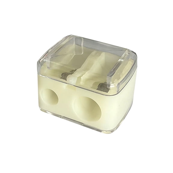 Eye Pencil Sharpener for Women Lip Liner Pencil Eyeliner Eyebrow Sharpener Makeup Eyeliner Sharpeners for Pencils Double Cosmetic Handheld Sharpeners Beige